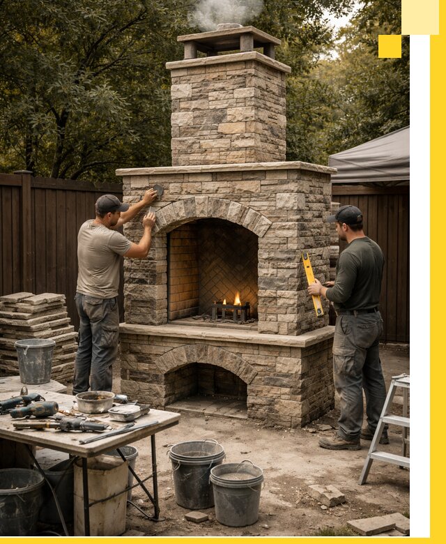 Проектирование и установка уличных каминов в Березниках