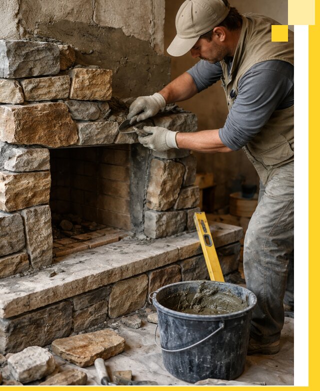 Изготовление и установка каменных каминов под ключ в Березниках