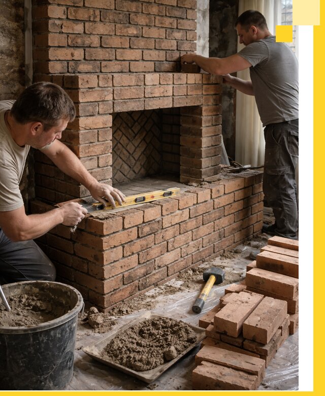 Изготовление и установка кирпичных каминов в Березниках