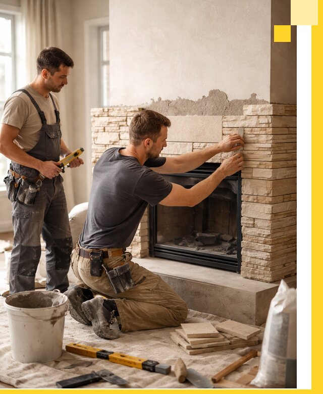 Установка и монтаж каминов для загородного дома в Березниках