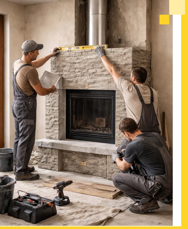 Профессиональный монтаж каминов под ключ в Березниках для дома