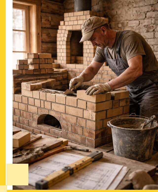 Кладка печей из кирпича в Березниках цены от 30897 р. - ЭриданБрз