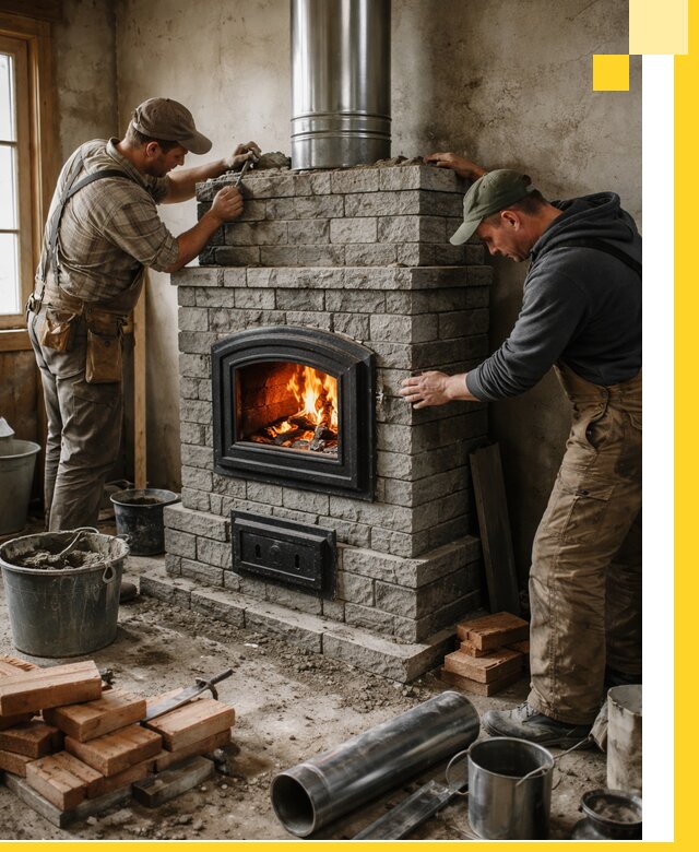 Производство, поставка и монтаж дровяных печей в Березниках