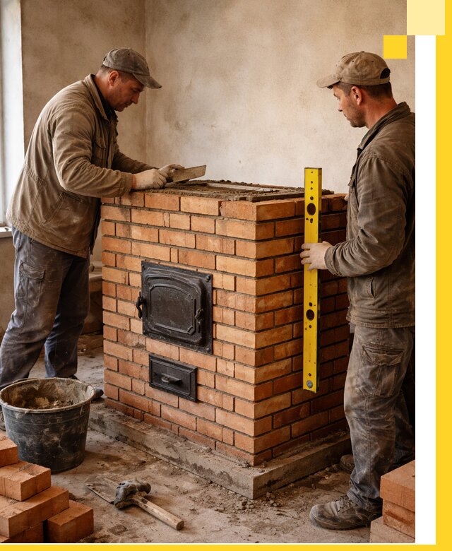 Отопительные печи под ключ в Березниках, установка и сборка