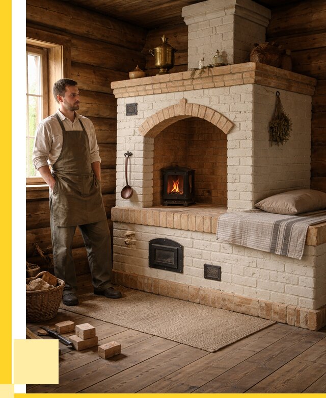 Русские печи с лежанкой под ключ в Березниках от 154485 р. ЭриданБрз