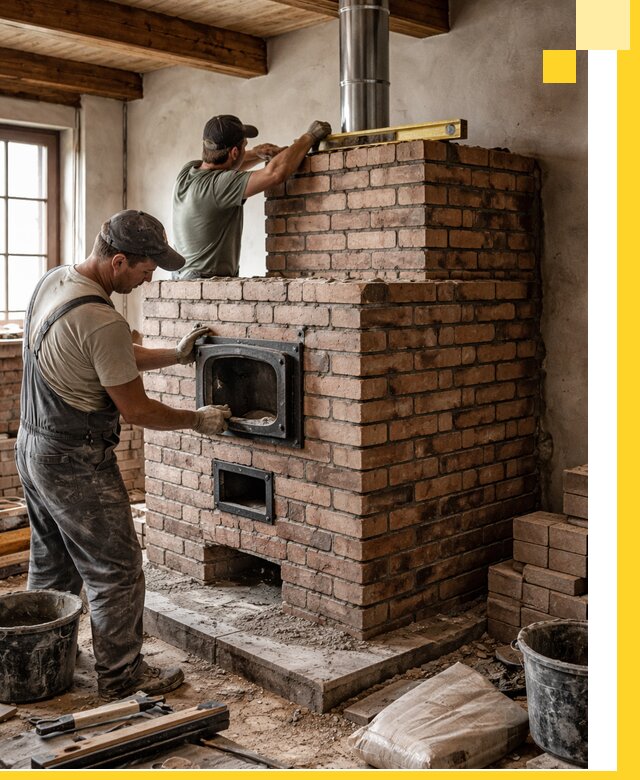 Печи для загородного дома под ключ в Березниках — монтаж и сервис