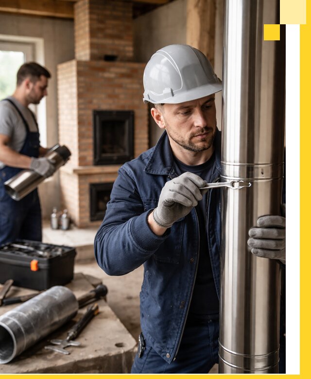 Профессиональный монтаж дымоходов для печей в Березниках