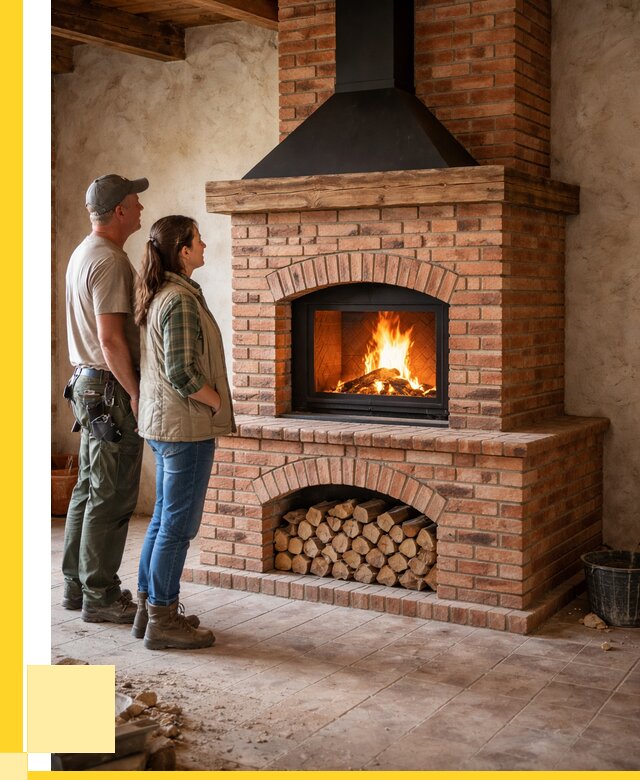 Печи камины из кирпича в Березниках от 123588 р. | ЭриданБрз