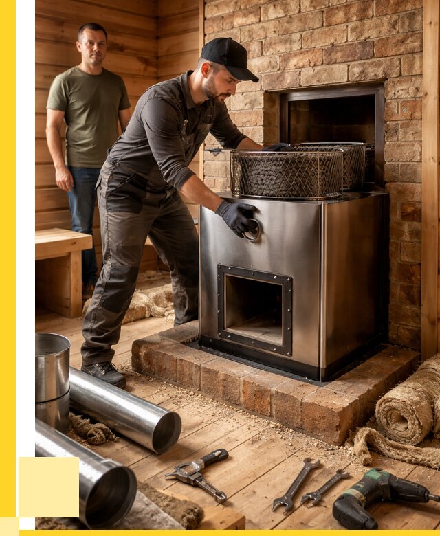 Монтаж банных печей под ключ в Березниках от 18538 р., ЭриданБрз