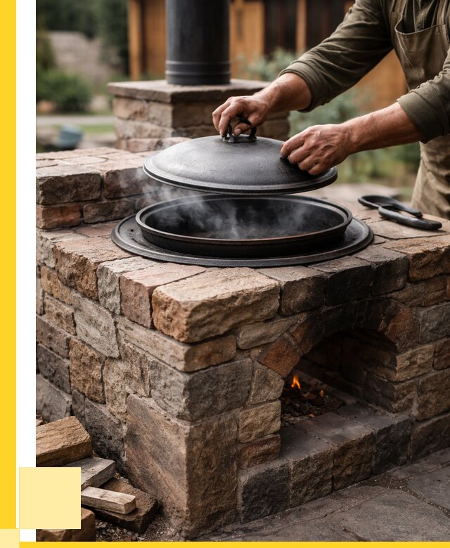 Печи для казана в Березниках по цене от 18538 р. | ЭриданБрз