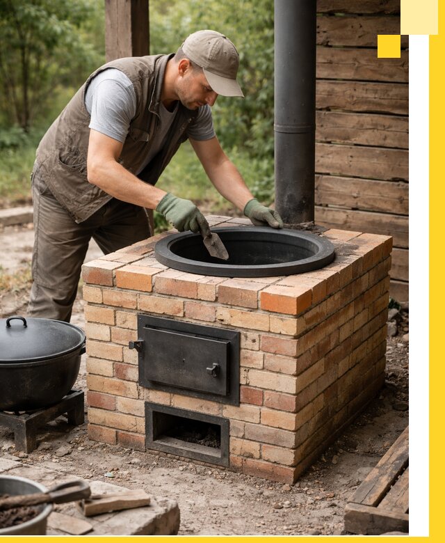 Изготовление и установка печей для казана в Березниках под ключ