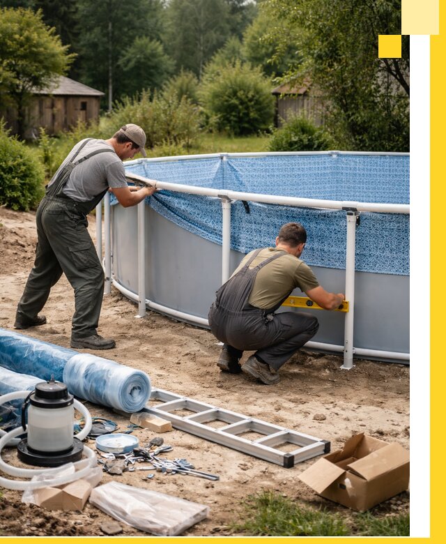 Установка и монтаж каркасных бассейнов в Березниках под ключ