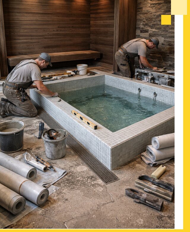 Установка и строительство бассейнов для сауны в Березниках