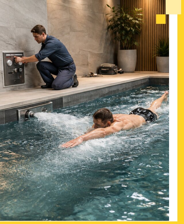 Проектирование и монтаж бассейнов с противотоком в Березниках