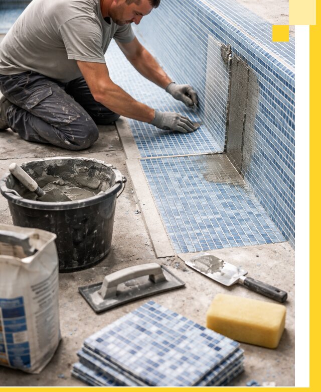 Укладка и ремонт мозаики для бассейнов под ключ в Березниках