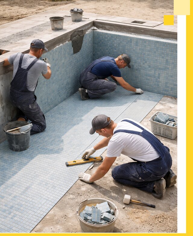 Укладка и установка плитки для бассейнов под ключ в Березниках