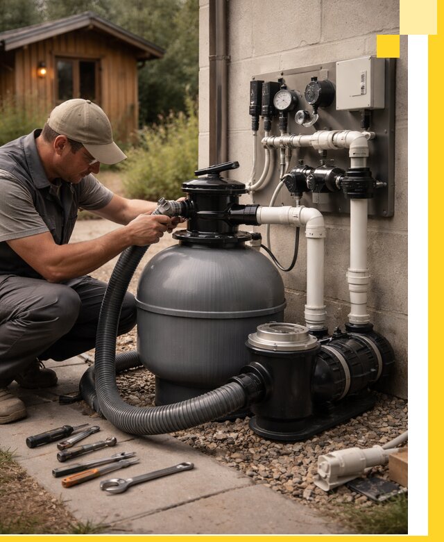 Продажа и монтаж фильтров и насосов для бассейнов в Березниках