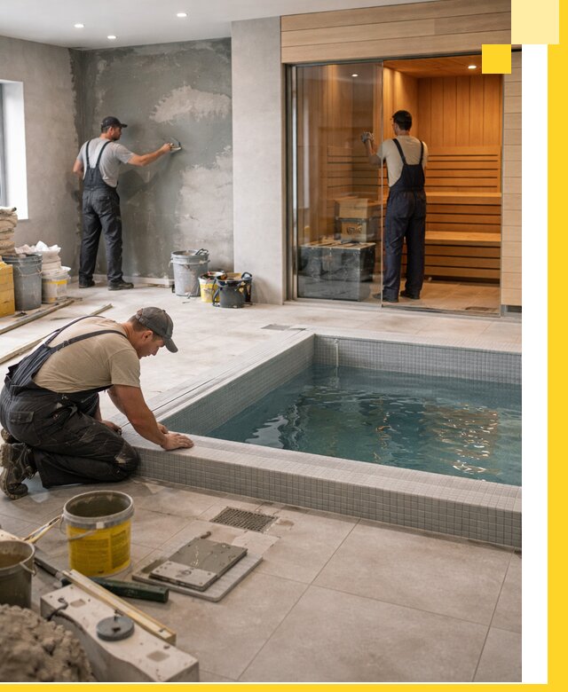 Проектирование и строительство сауны с бассейном в Березниках