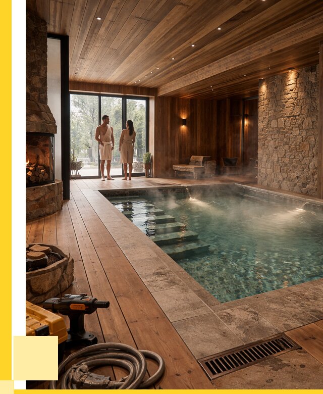 Проекты бань с бассейном под ключ в Березниках от 77243 р., ЭриданБрз