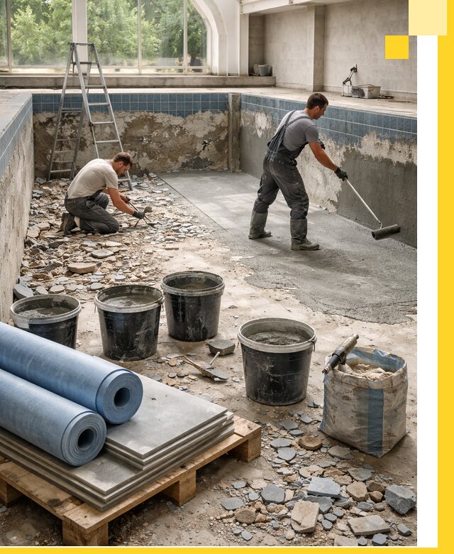 Реконструкция бассейнов в Березниках: ремонт, гидроизоляция