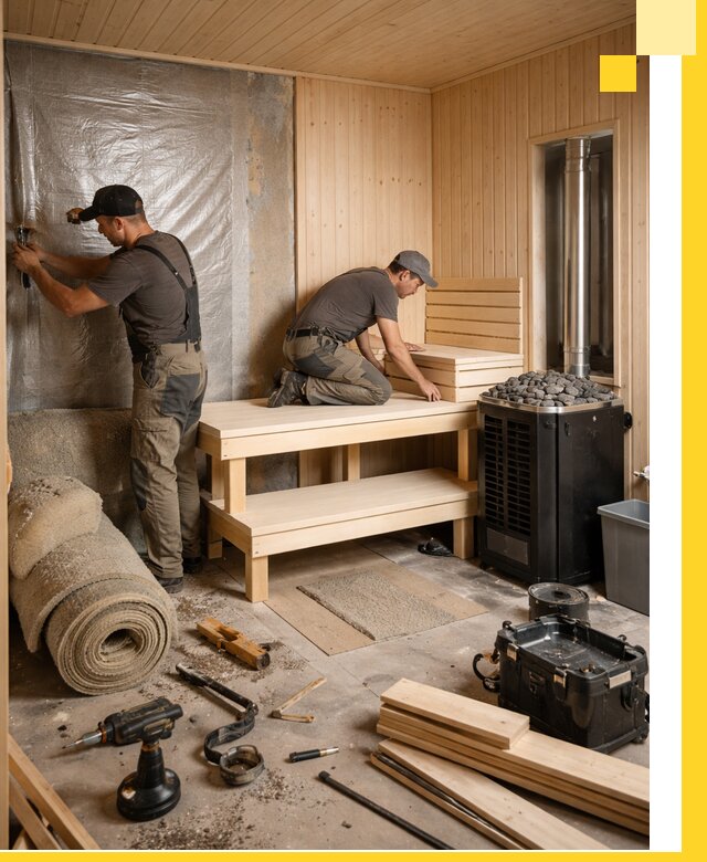 Проекты саун под ключ в Березниках дизайн и строительство