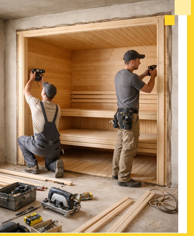 Монтаж саун под ключ в Березниках — проектирование и установка