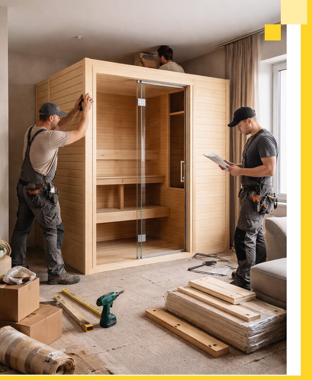 Установка и благоустройство саун в квартире в Березниках