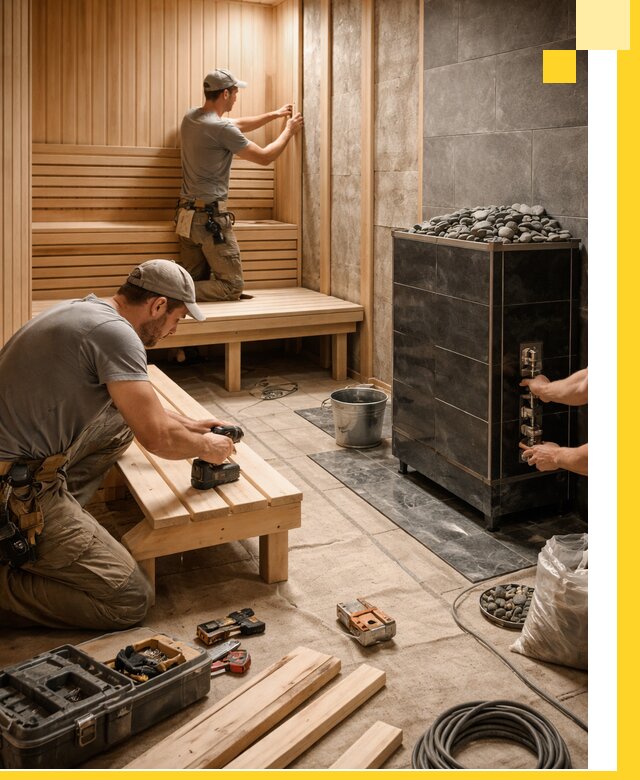 Дизайн и строительство интерьерных саун под ключ в Березниках
