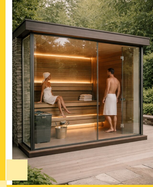 Сауна стеклянная и двери для сауны в Березниках от 257475 р. | ЭриданБрз
