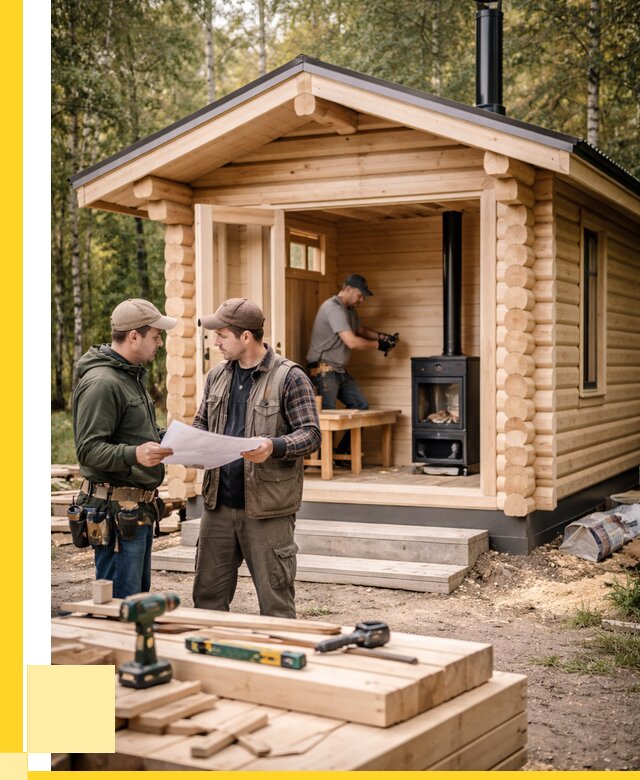 Монтаж бань под ключ в Березниках — от 205980 р. | ЭриданБрз