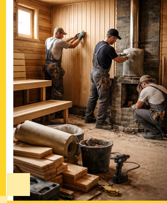 Ремонт бань под ключ в Березниках от 46346 р. | ЭриданБрз