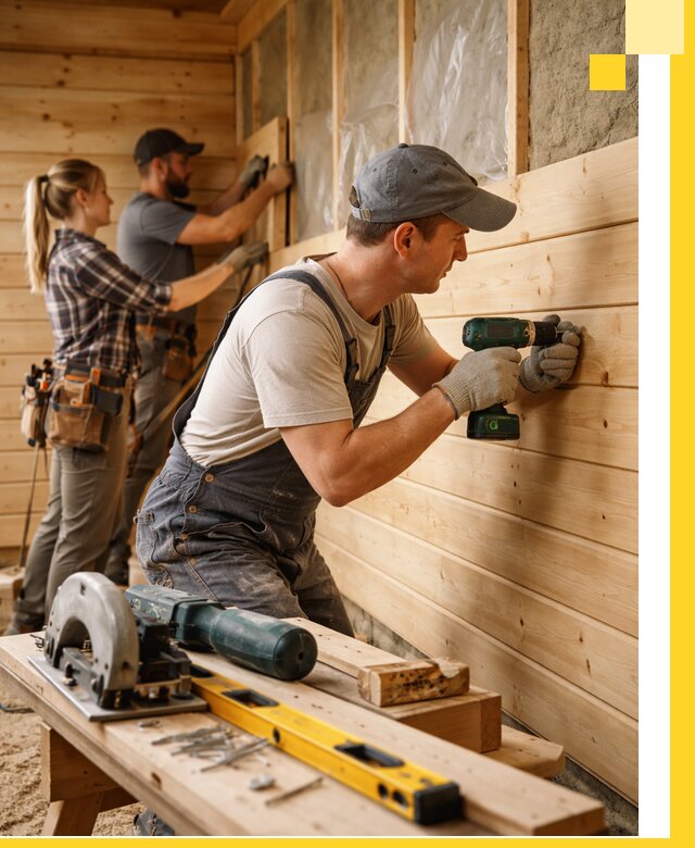 Обшивка бань под ключ в Березниках: отделка стен и потолков