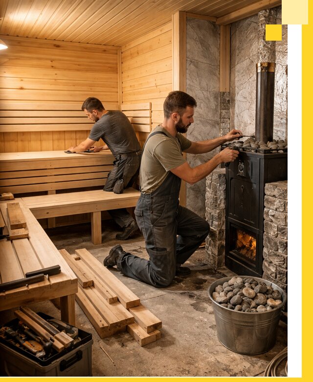 Дизайн и строительство интерьеров бань под ключ в Березниках