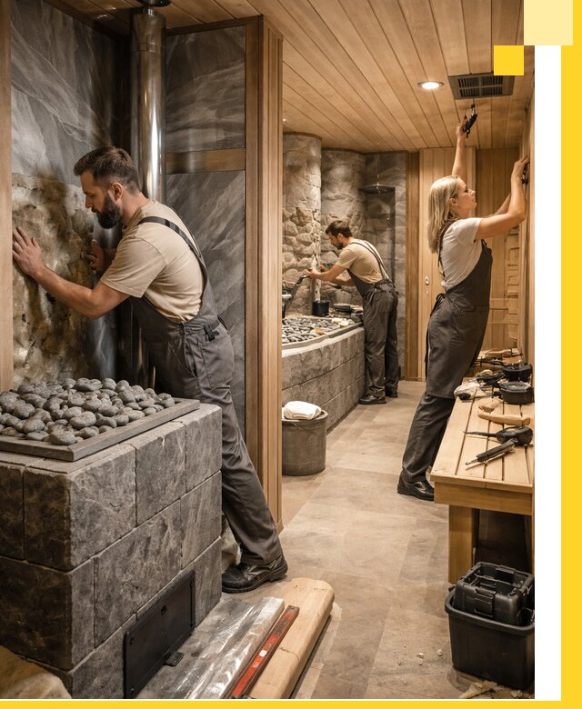 Строительство бань и SPA процедур в Березниках под ключ и отделкой