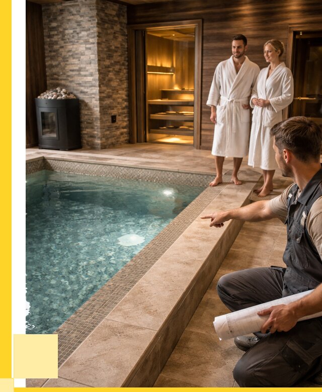 Проект бани с бассейном под ключ в Березниках от 66944 р. | ЭриданБрз