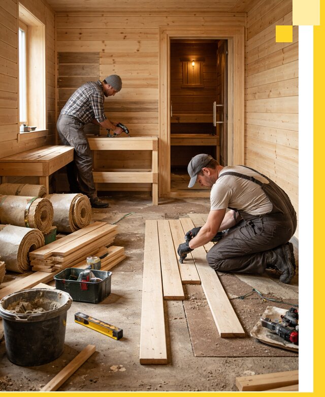 Индивидуальный проект бани с комнатой отдыха под ключ в Березниках