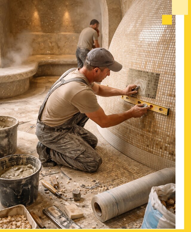 Хамам под ключ в Березниках: проектирование, строительство, отделка