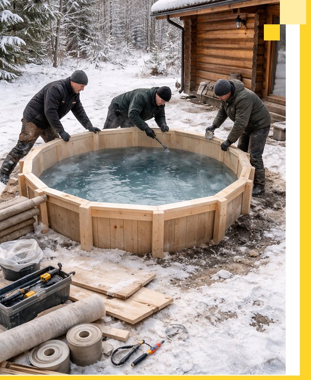 Изготовление и установка ледяных купелей под ключ в Березниках