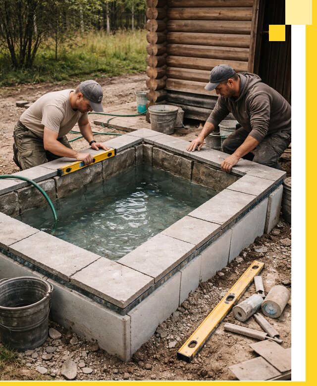 Изготовление и установка холодных купелей под ключ в Березниках